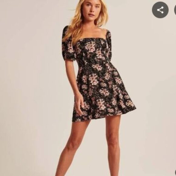 Floral Puff Sleeve Dress - Picture 3 of 3